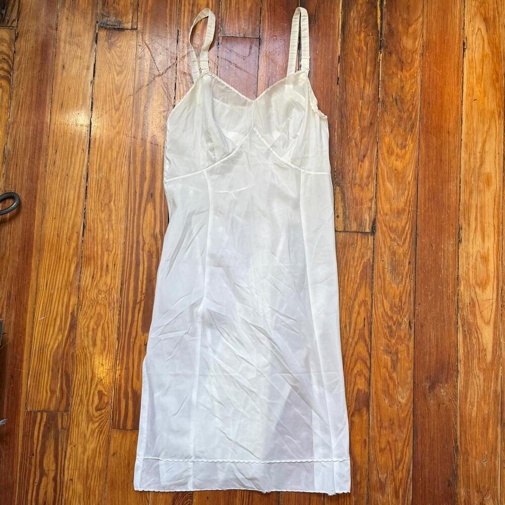 Sheer white slip dress